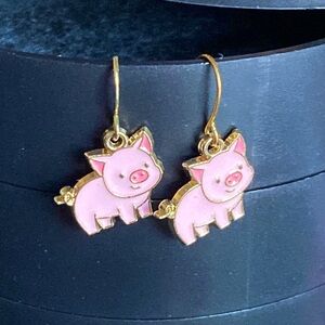 NEW Pink Pigs Earrings